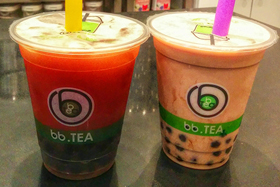 Bubble tea thé noir et taro de BBTea Bachaumont