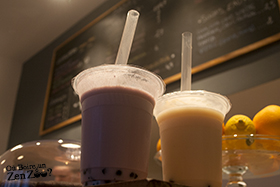 Zen Zoo (bubble tea) de chez Baba Bulle, Taro et Thé noir